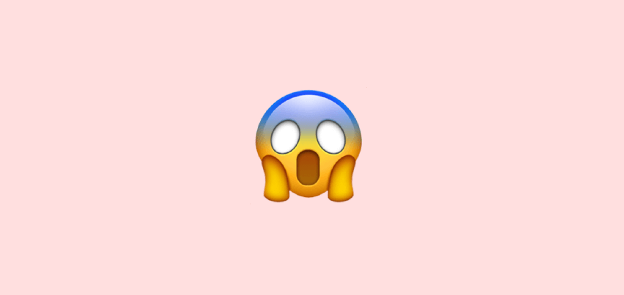 A screaming emoji